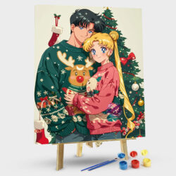 Sailor Moon - Usagi & Mamoru - Christmas Sweaters, Festive Hug