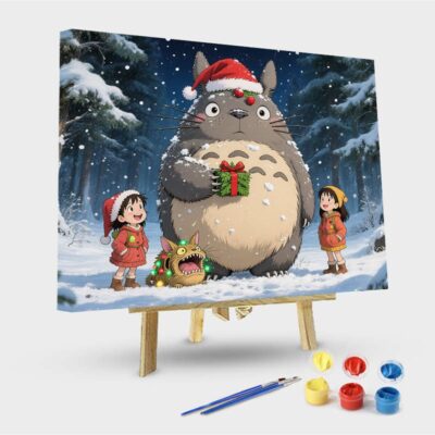 rwdpbn-christmas-014.jpg My Neighbor Totoro - Totoro, Satsuki & Mei - Snowy Forest, Christmas Wreath