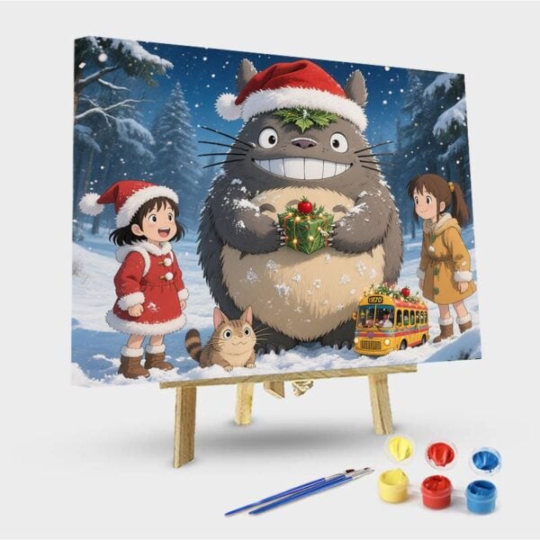 rwdpbn-christmas-015.jpg My Neighbor Totoro - Totoro, Satsuki, Mei & Catbus - Snowy Night, Presents