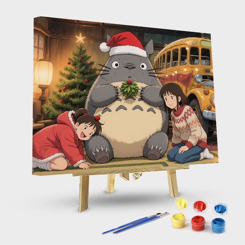 rwdpbn-christmas-016.jpg My Neighbor Totoro - Totoro, Satsuki & Mei - Cozy Indoor Christmas, Decorated Tree